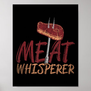 Poster Engraçado Churrasco Carne fumada Presente Idea Bar