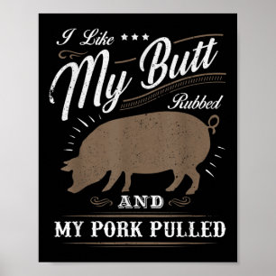 Poster Engraçado Churrasco De Grelha Eu Gosto Do Meu Bumb