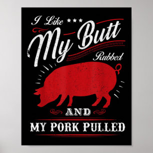 Poster Engraçado Churrasco De Grelha Eu Gosto Do Meu Bumb