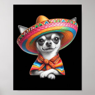 Poster Engraçado Cinco De Mayo Chihuahua Dog Lover