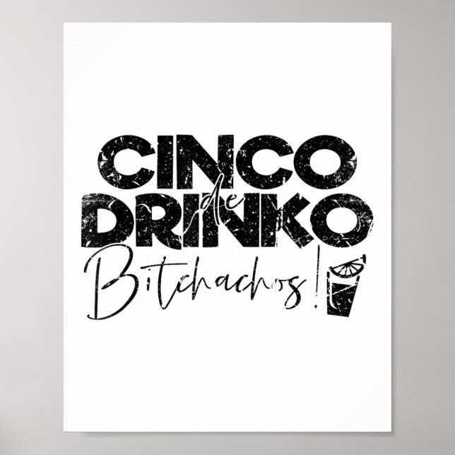Poster Engraçado Cinco De Mayo Mexicano Cinco De Drinko A (Frente)