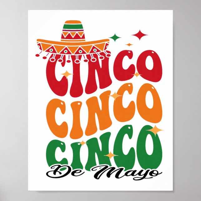 Poster Engraçado Cinco De Mayo Mexicano Fiesta 5 De Mayo  (Frente)