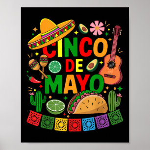 Poster Engraçado Cinco De Mayo Mexicano Sombrero Hábitos