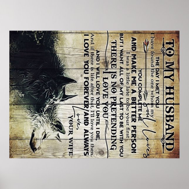 Poster Engraçado Cita Marido | Presente Para Marido | (Frente)