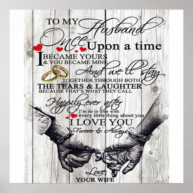 Poster Engraçado Cita Meu Marido | Presente Para Marido | (Frente)