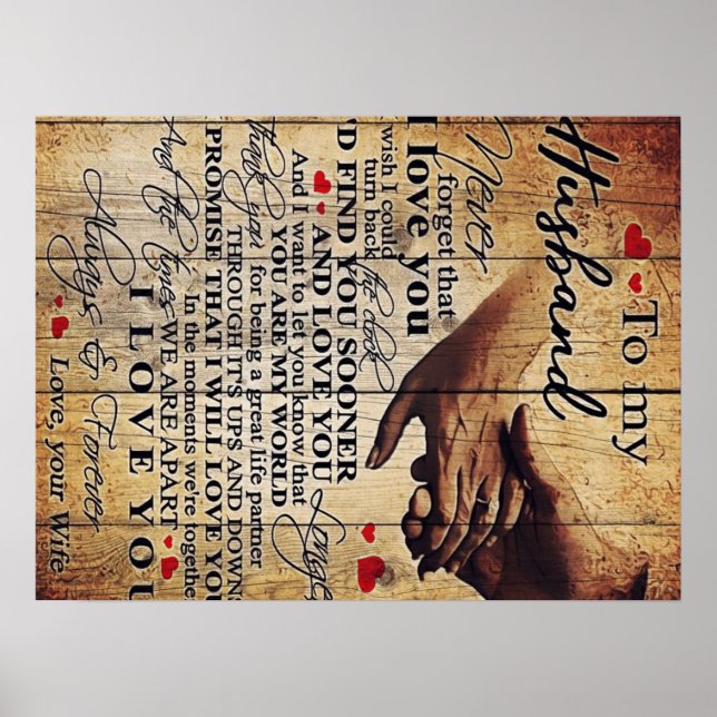 Poster Engraçado Cita Meu Marido | Presente Para Marido | (Frente)