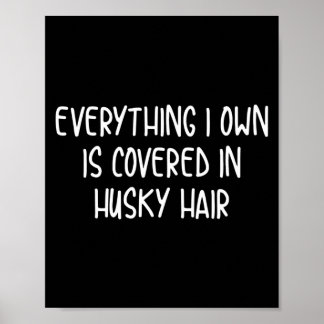 Poster Engraçado coberto de pelos de husky