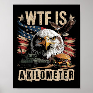 Poster Engraçado Combo Meme Eagle Burger Tank Wtf É Um Qu