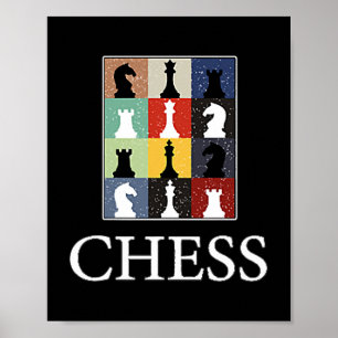 Poster Engraçado Conselho Chess Tee Jogo Humor set Player