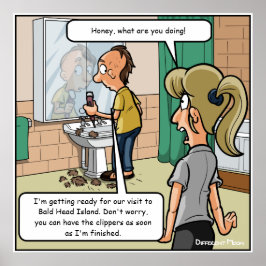 Poster Engraçado da Ilha Baleeira