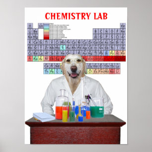 Poster engraçado da química do laboratório para