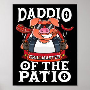 Poster Engraçado Daddio Do Dia de os pais De Churrasco De