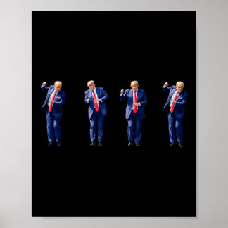 Poster Engraçado Dança De Trump Como Um Feliz Votando Tru