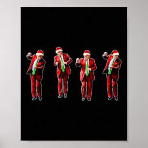 Poster Engraçado Dança Papai Noel Natal Pajam
