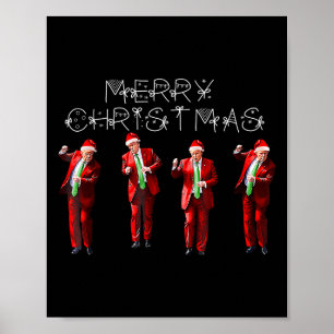 Poster Engraçado Dança Papai Noel Natal Pajam