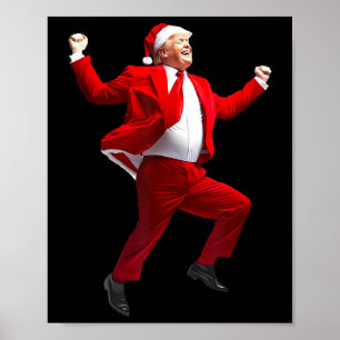 Poster Engraçado Dança Papai Noel Natal Pajam