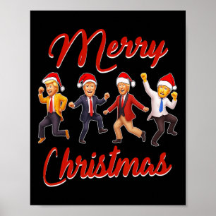 Poster Engraçado Dança Papai Noel Natal Pajam