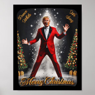 Poster Engraçado Dança Papai Noel Natal Pajam
