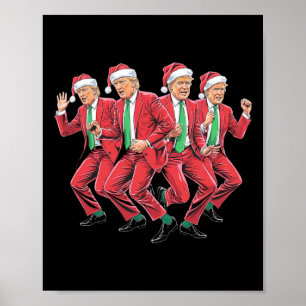 Poster Engraçado Dança Papai Noel Natal Pajam