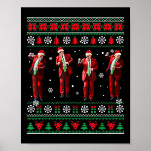 Poster Engraçado Dança Papai Noel Natal Pajam
