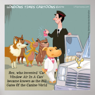 Poster Engraçado de Cachorro Muito Rico