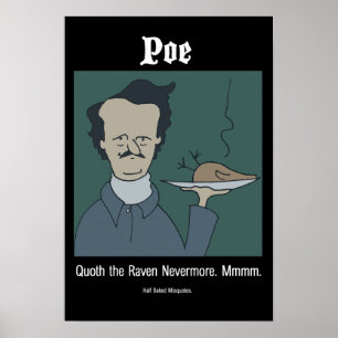 Poster engraçado de Edgar Allan Poe