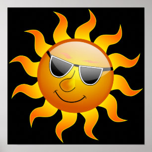 Poster engraçado de Sun do verão