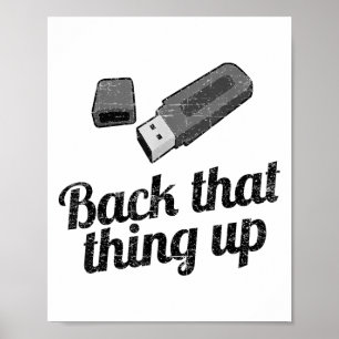 Poster Engraçado De Volta Essa Coisa No Computador Usb