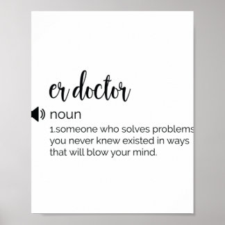 Poster Engraçado Definição de médico