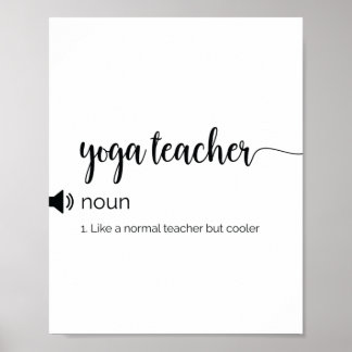 Poster Engraçado definição de professor Yoga