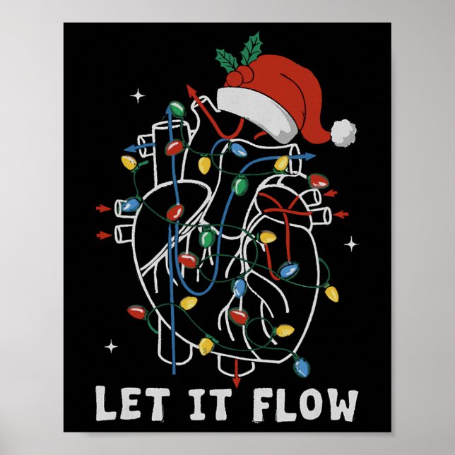 Poster Engraçado Deixar Fluir Anatomia Cardíaca Enfermeir (Frente)