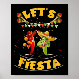 Poster Engraçado Deixe Fiesta Cinco De Mayo Homens Mulher