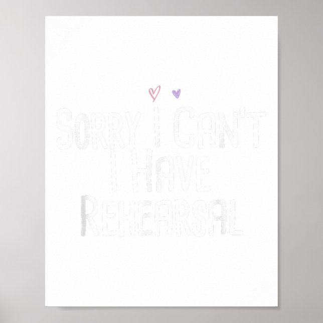 Poster Engraçado, desculpa não poder ensaiar (Frente)