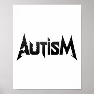 Poster Engraçado Design Autismo Rock Meme Neurodivergente