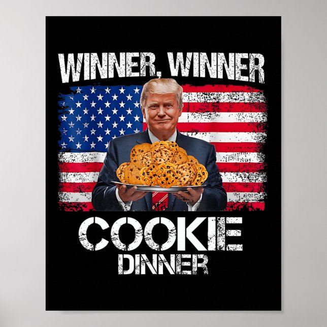 Poster Engraçado Design de Natal ganhador Cookie (Frente)