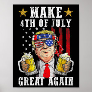 Poster Engraçado Dia da Independência Do Trump Torne 4 De