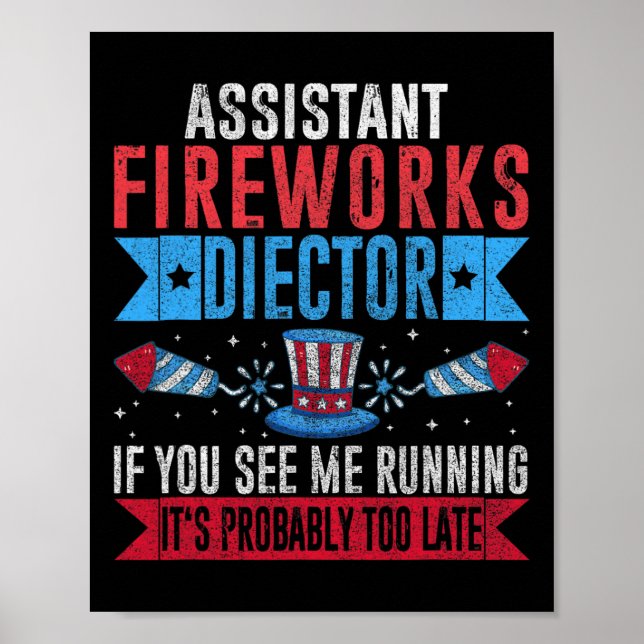 Poster Engraçado Diretor de fogos de artifício que eu dir (Frente)