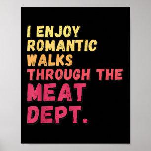 Poster Engraçado Dizer "Carne" Bacon Beef Grieling Churra