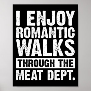 Poster Engraçado Dizer Carne Bacon Carne Carne Bovino Gri