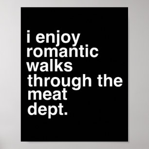 Poster Engraçado Dizer Carne Bacon Carne Carne Carne Carn
