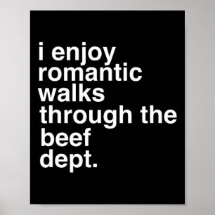 Poster Engraçado Dizer Carne Bacon Carne Carne Carne Carn