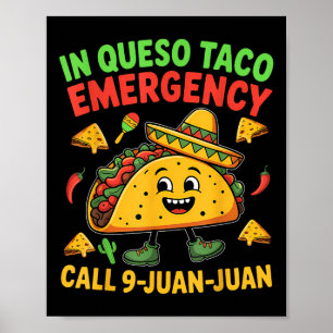 Poster Engraçado Dizer "Cinco de Mayo, mexicano Taco Fies