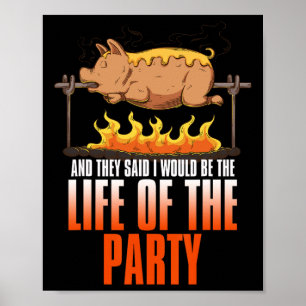 Poster Engraçado Dizer Rostado Porco Rotisserie Pork Love