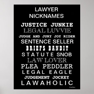 Poster engraçado do escritório dos apelidos e do