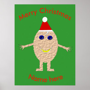 Poster engraçado do ovo do Natal