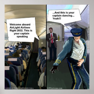 Poster engraçado do piloto de hipster