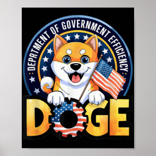Poster Engraçado Doge Crypto Memor Departamento Do Govern