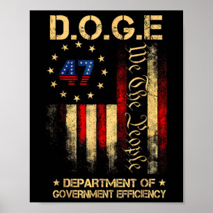 Poster Engraçado Doge Departamento De Eficiência Do Gover