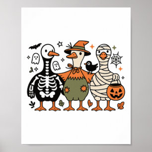 Poster Engraçado Doido de Bobo-Fantasma do Halloween