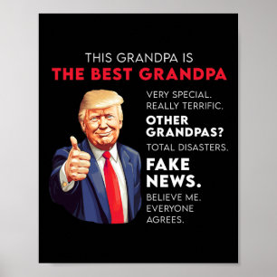 Poster Engraçado Donald Trump Citação Do Avô Conservador